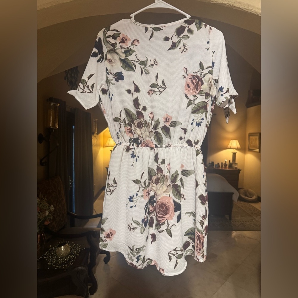 J for Justify Floral Print Dress with Tie Waist - Picture 3 of 3